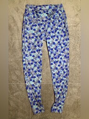 GAPFit Floral Active Leggings in Blue and Gray